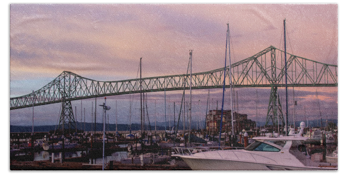 Bridge Beach Towel featuring the photograph Astoria Bridge by Cathy Anderson