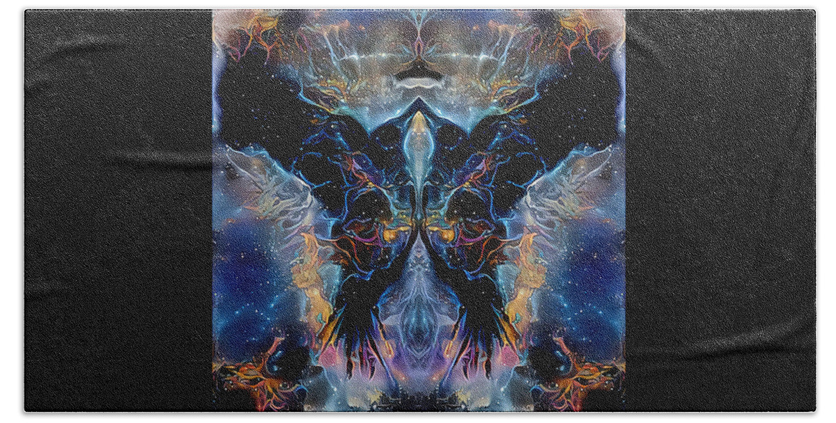 Astral Beach Sheet featuring the painting Astral by 'REA' Gallery