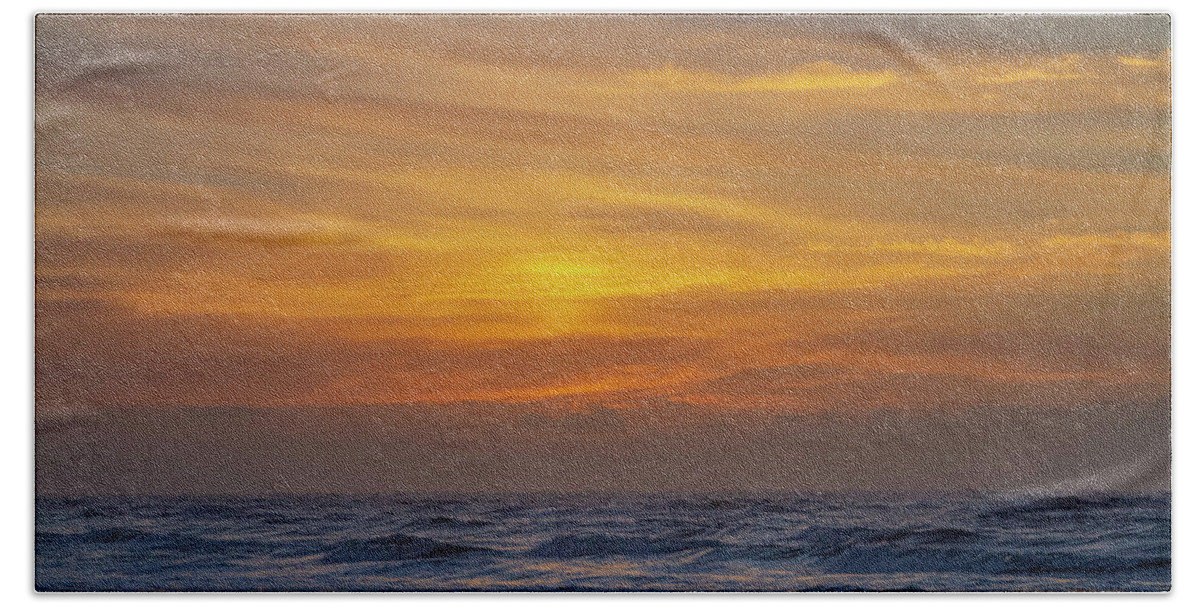 Sunrise Beach Towel featuring the photograph Atlantic Sunrise 2010-09 01 by Jim Dollar
