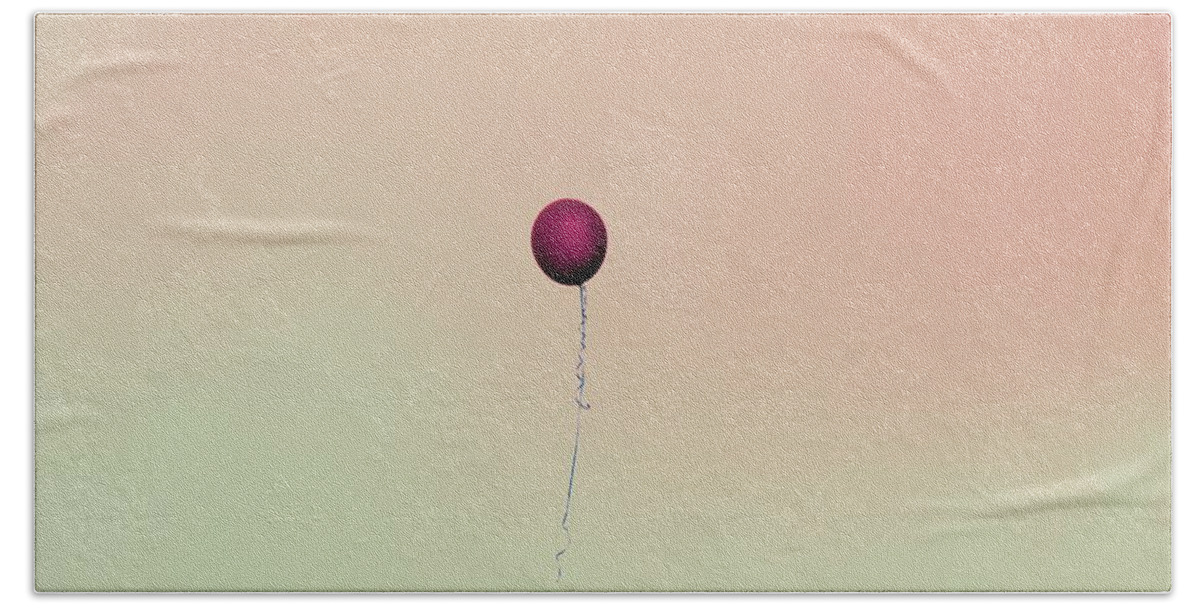 Balloons Beach Sheet featuring the photograph Balloon in The Sky by The Art Of Marilyn Ridoutt-Greene