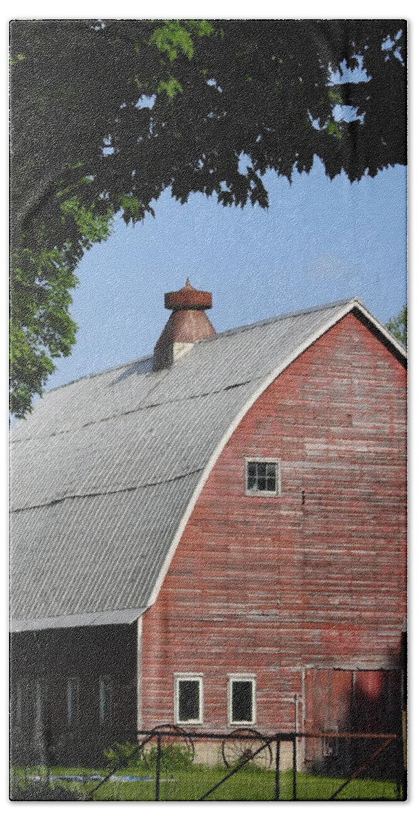 Barn Beach Towel featuring the photograph Beautiful Barn by Kathy Chism