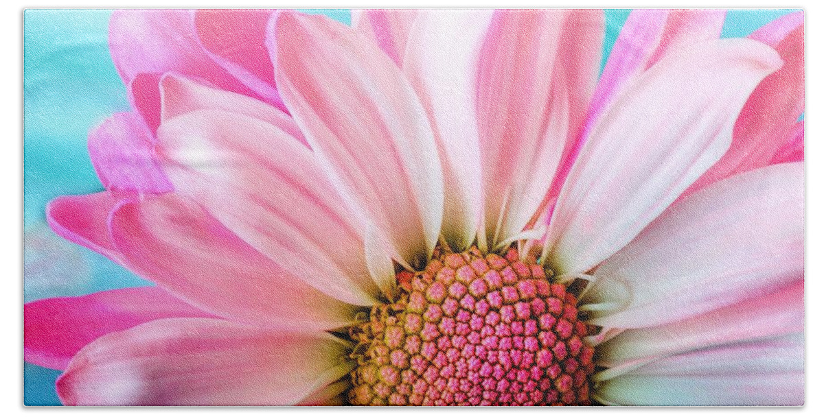 Flower Beach Towel featuring the photograph Beautiful pink flower by Top Wallpapers