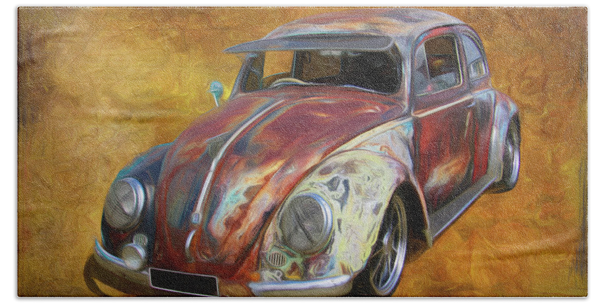 Car Beach Towel featuring the photograph Beetle Bug by Keith Hawley