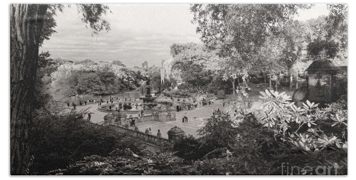 Impression Beach Towel featuring the photograph Bethesda Fountain and Terrace, Central Park by Steve Ember