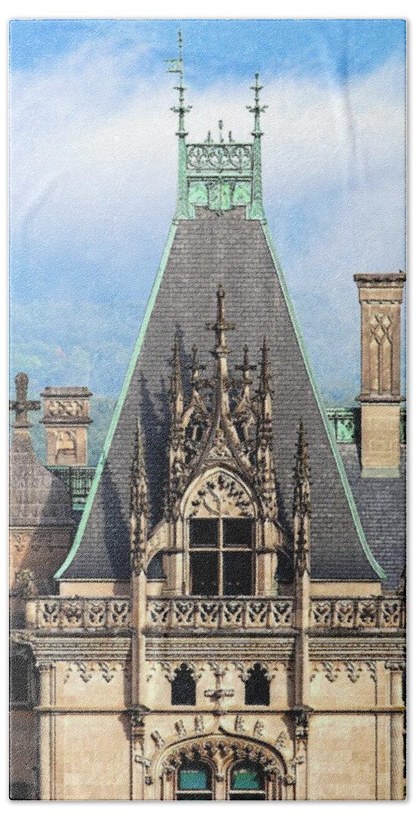 Biltmore Estate Beach Towel featuring the photograph Biltmore Architectural Detail by Carol Montoya