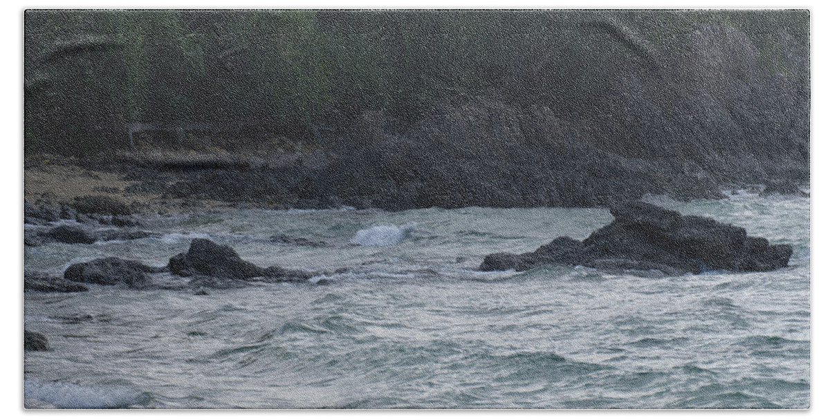 Beach Beach Towel featuring the photograph Black stone beach by Eric Hafner