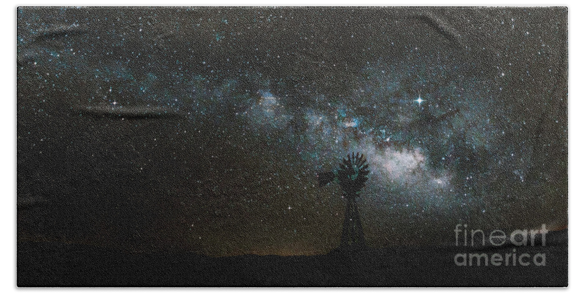 Milky Way Beach Towel featuring the photograph Blowing My Way by Mark Jackson
