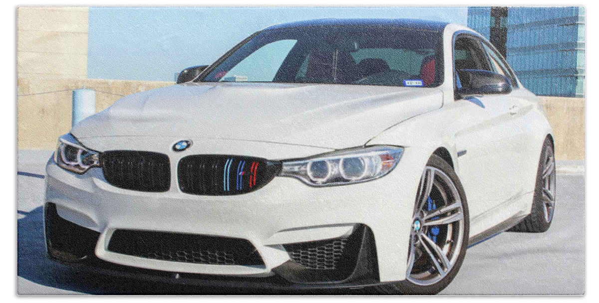 Bmw M4 Beach Towel featuring the photograph Bmw M4 by Rocco Silvestri