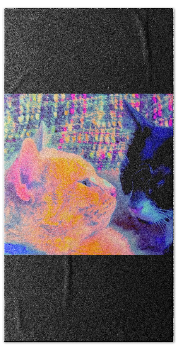 Pets Beach Towel featuring the photograph Boys in Pastels by Debra Grace Addison