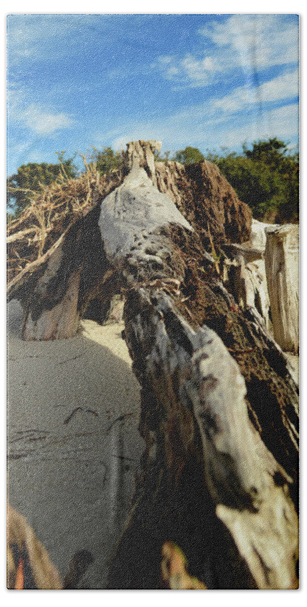 Beach Beach Sheet featuring the photograph Branch on Beach by Maggy Marsh