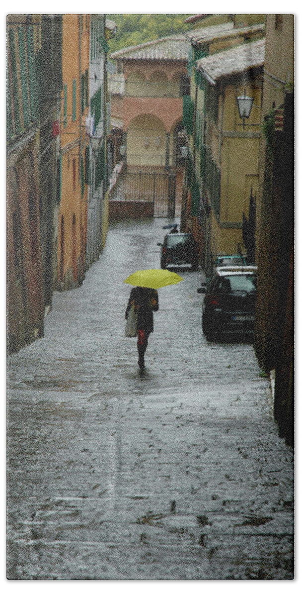 Europe Beach Sheet featuring the photograph Bright Spot in the Rain by Mark Duehmig