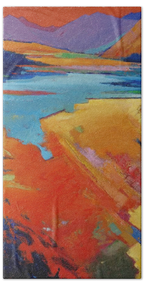Brilliant Color Beach Sheet featuring the painting Brilliant 4 by Gary Coleman