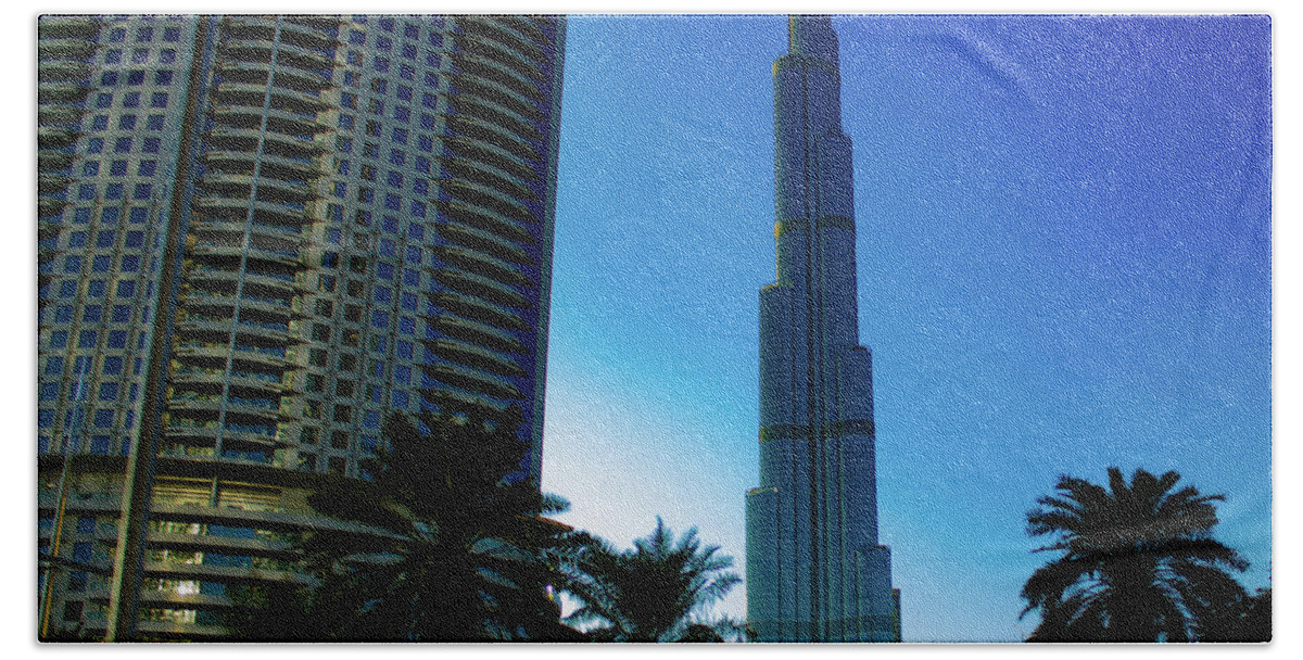 Burj Khalifa Beach Towel featuring the photograph Burj Khalifa by Rocco Silvestri