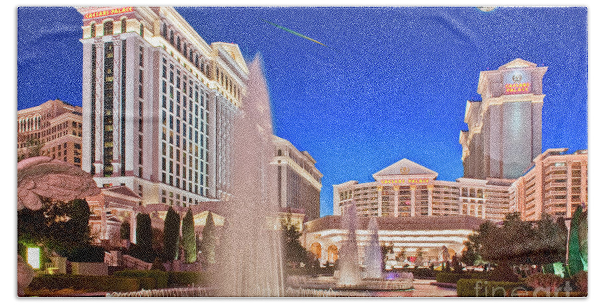 Casinos Beach Towel featuring the photograph Caesars Palace Las Vegas Nevada by David Zanzinger