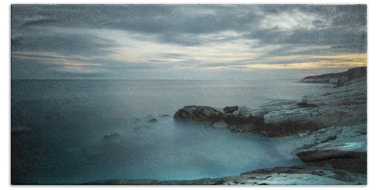 Seashore Beach Towel featuring the photograph Calmness of the sea by Michalakis Ppalis