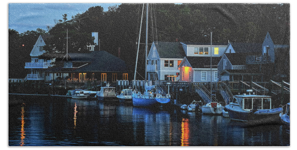 Maine Beach Sheet featuring the photograph Camden Maine Twightlight by Tom Gresham