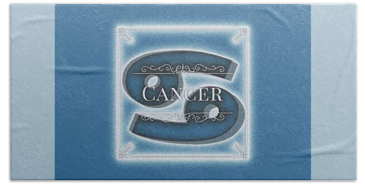Zodiac Beach Towel featuring the painting Cancer by Esoterica Art Agency