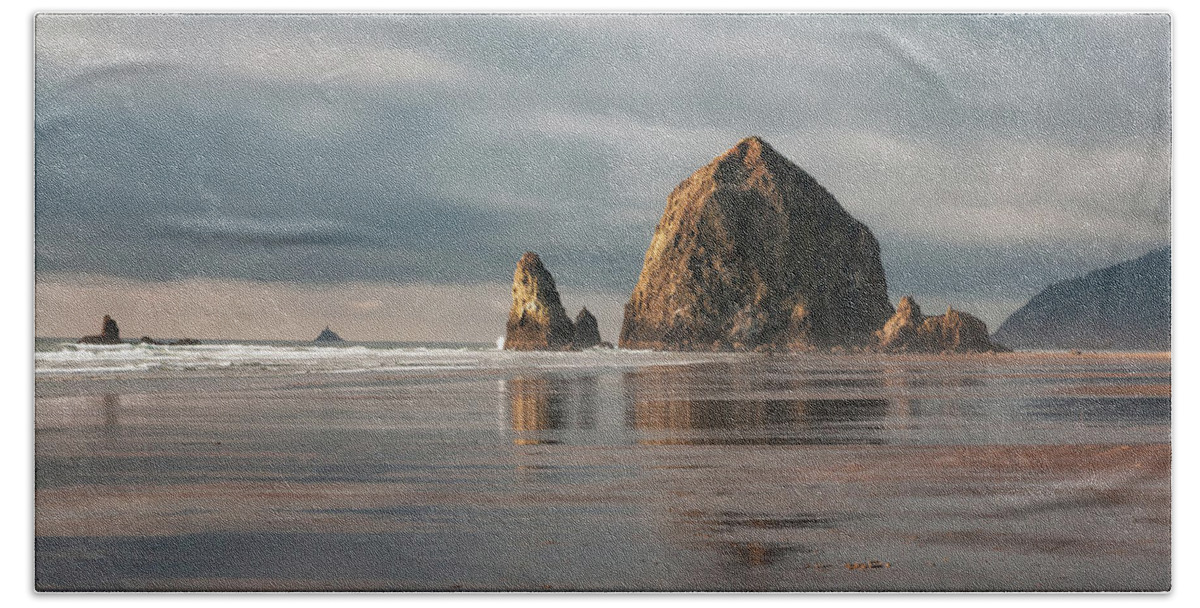 Beach Beach Towel featuring the photograph Cannon Beach Sunset by Alex Mironyuk