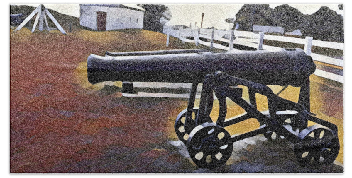 Cannon Beach Towel featuring the photograph Cannon - Victoria Park PEI by Art MacKay