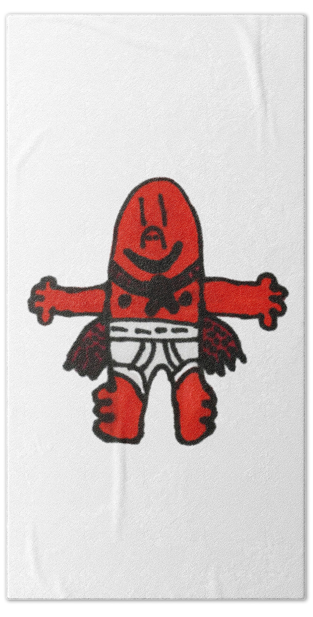  Beach Towel featuring the drawing Captain Underpants by Stephen Phillippi
