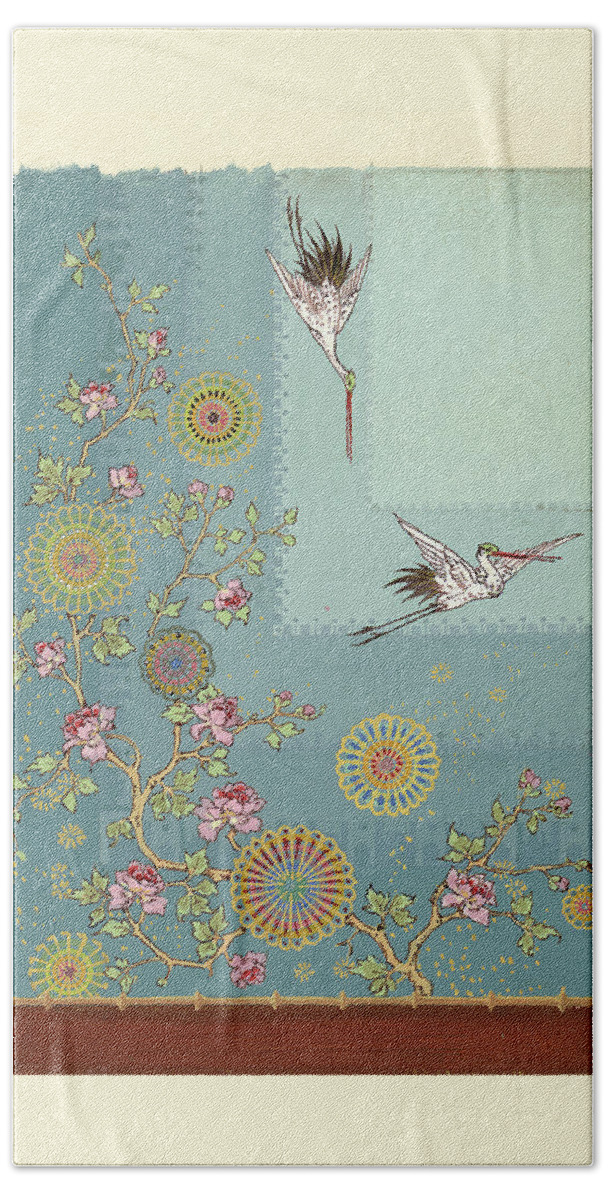  Beach Towel featuring the painting Ceiling Design, Union League by George Herzog