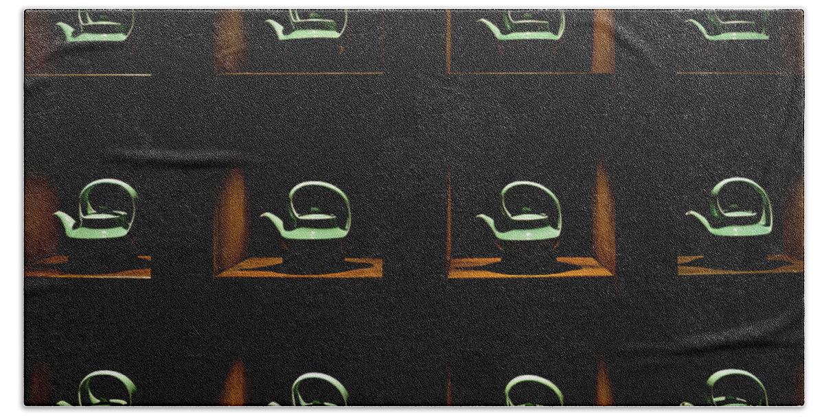 Tea Beach Towel featuring the photograph Celadon Tea Pots by William Dickman
