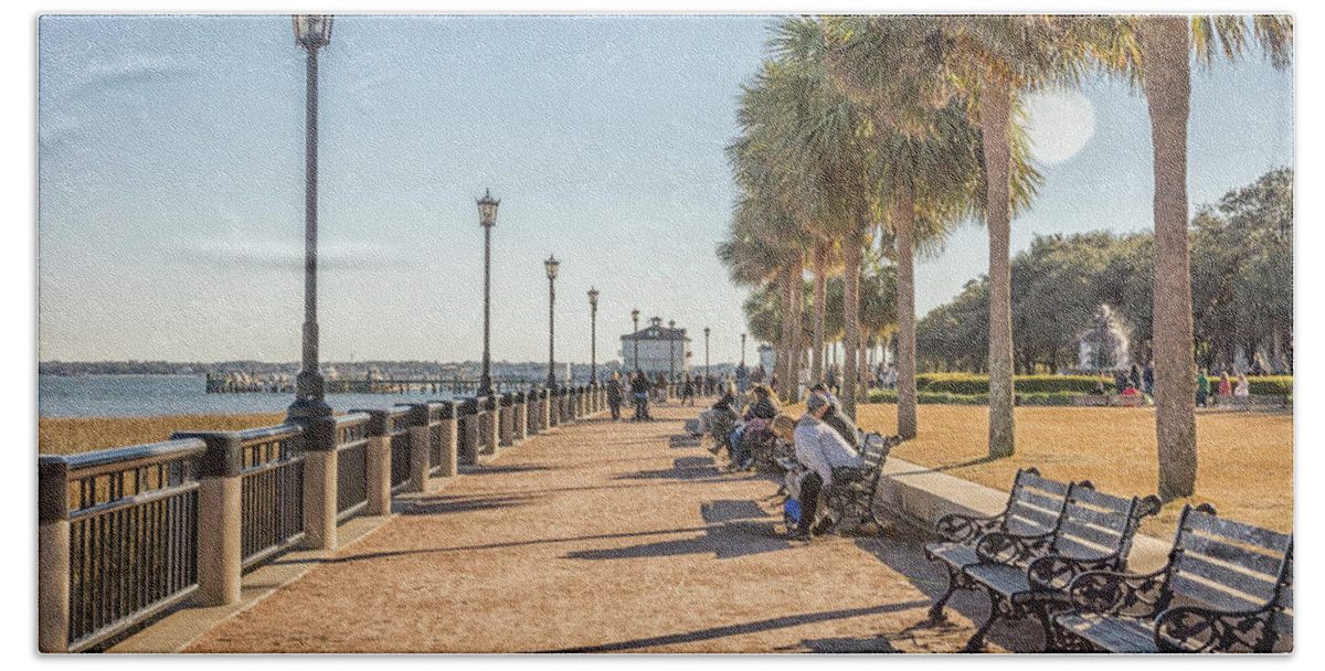South Carolina Beach Towel featuring the photograph Charleston Boardwalk by Framing Places