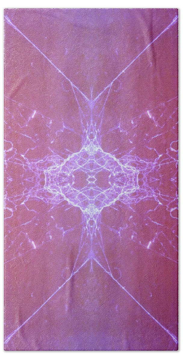 Abstract Beach Towel featuring the photograph Charlotte's Rosy Lilac by Judy Kennedy