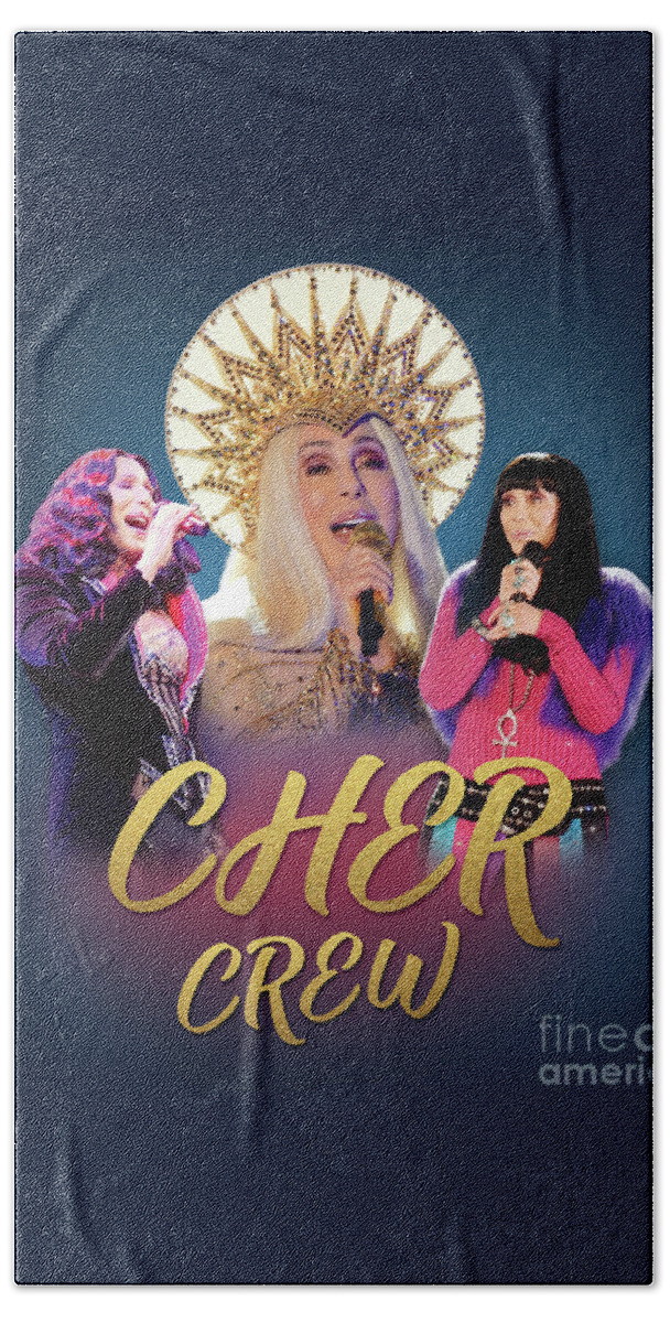 Cher Beach Towel featuring the digital art Cher Crew x3 by Cher Style