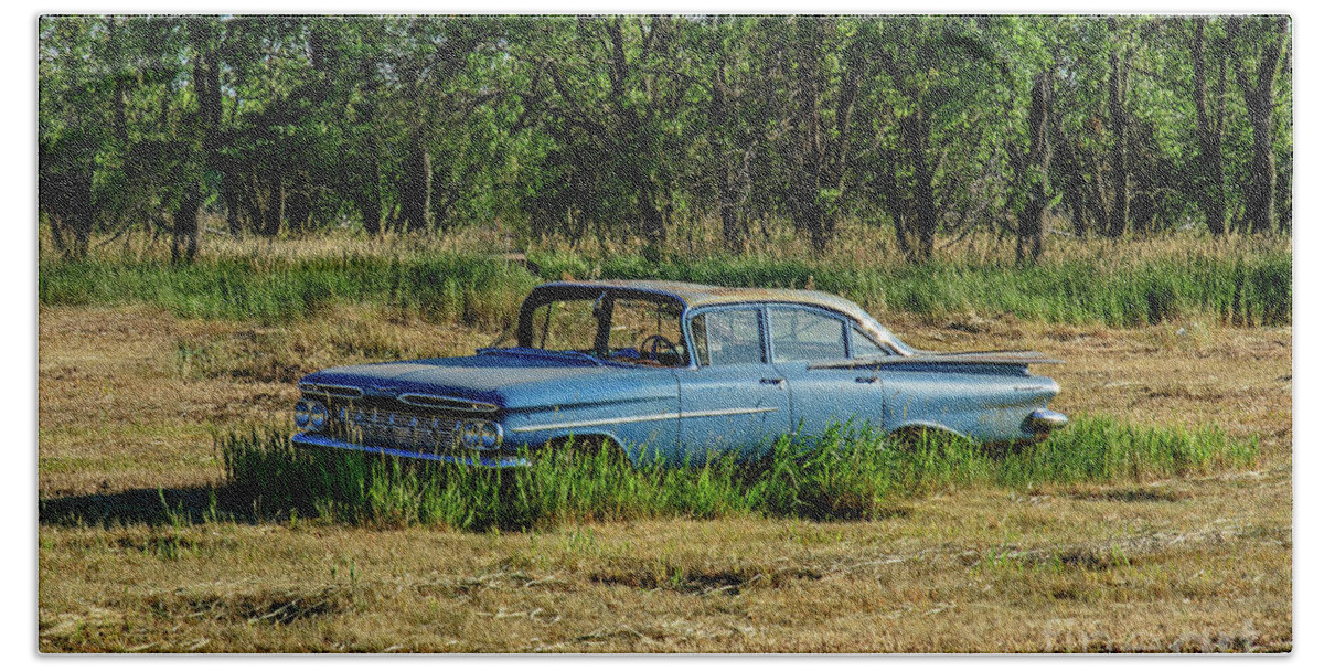 Chevy Beach Towel featuring the photograph Chevy Biscayne - 1 by Jeffrey Schulz