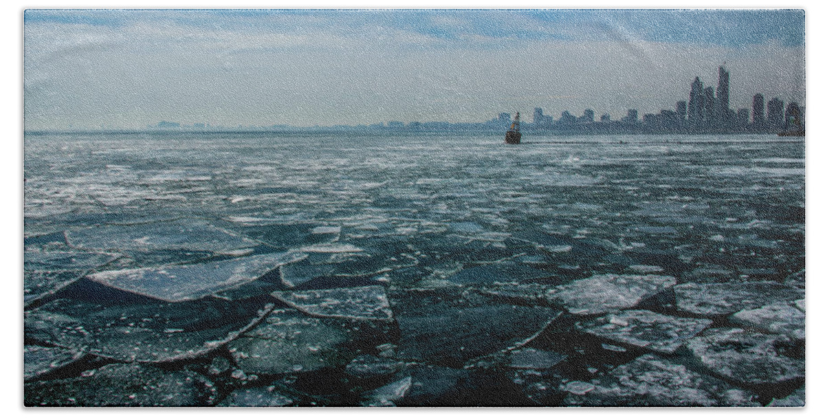 Chicago Beach Sheet featuring the photograph Chicago in winter by Stuart Manning