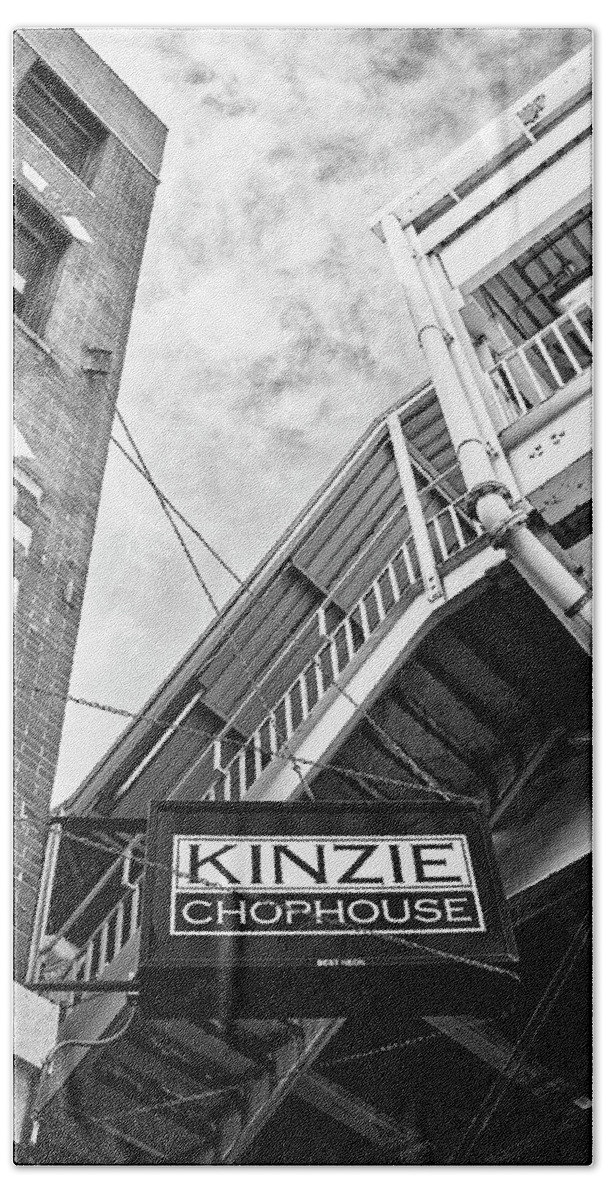 Chop Beach Towel featuring the photograph CHOP ON Kinzie ChopHouse by William Dey