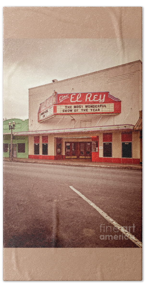 Cine El Rey Theater Beach Towel featuring the photograph Cine El Rey Theater by Imagery by Charly