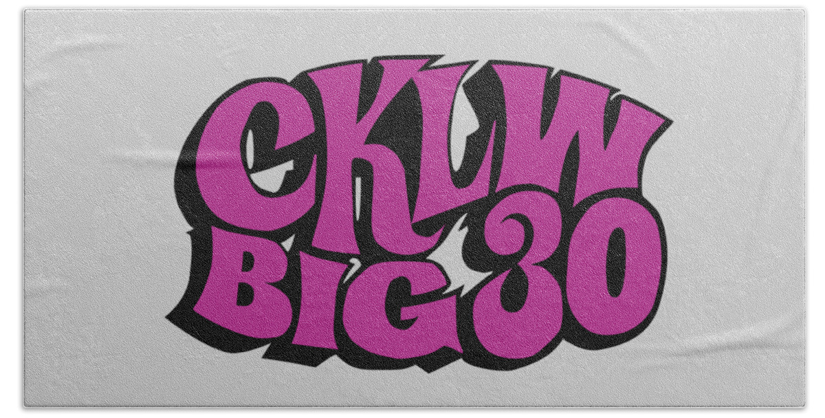 Cklw Logo Classic Rock Beach Towel featuring the photograph CKLW Big 30 - Purple by Thomas Leparskas