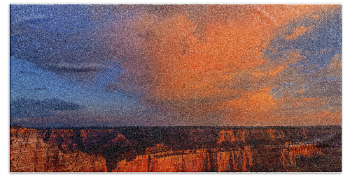 Grand Canyon Beach Sheet featuring the photograph Clearing Storm Cape Royal North Rim Grand Canyon NP Arizona by Dave Welling