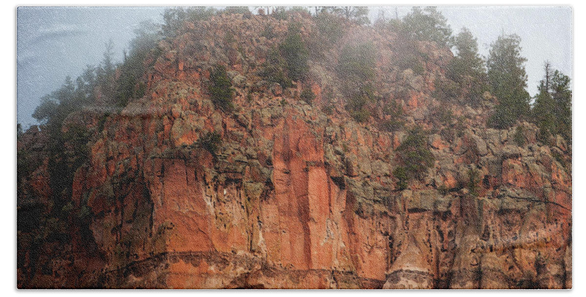 Nature Beach Sheet featuring the photograph Cliff Face hz by Jeff Phillippi