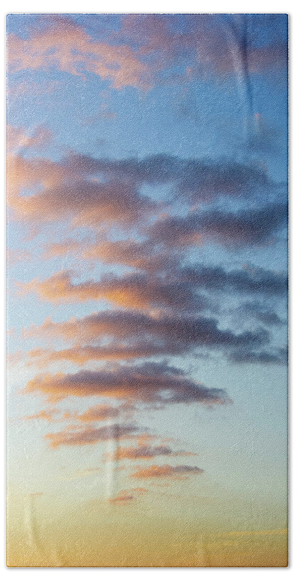 Houston Downtown Clouds Skyline Beach Towel featuring the photograph Clouds 2 by Rocco Silvestri