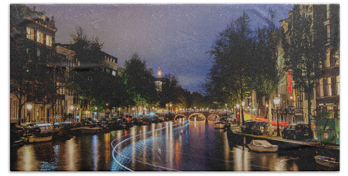 Amsterdam Beach Towel featuring the photograph Clouds over the Canals by Raf Winterpacht