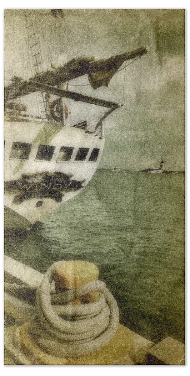 Ship Beach Towel featuring the photograph Come Sail Away by Andrea Platt