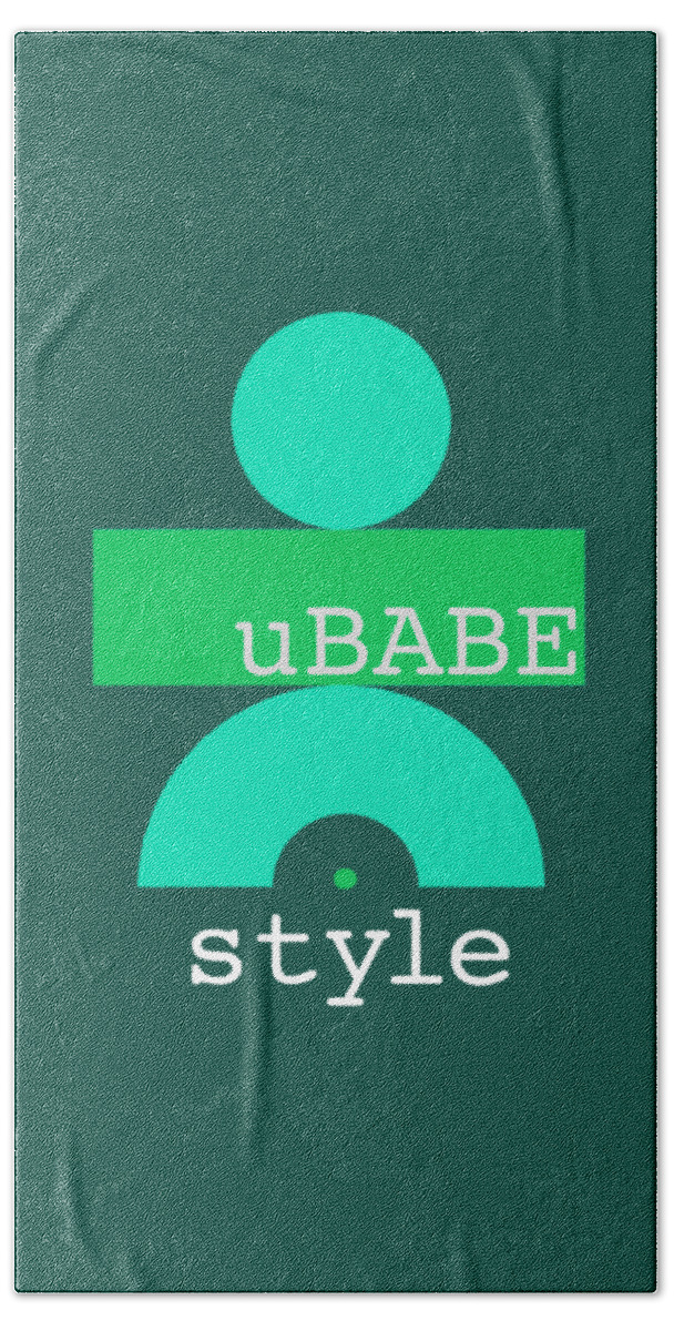 Cool Green Style Beach Towel featuring the digital art Cool Green Style by Ubabe Style