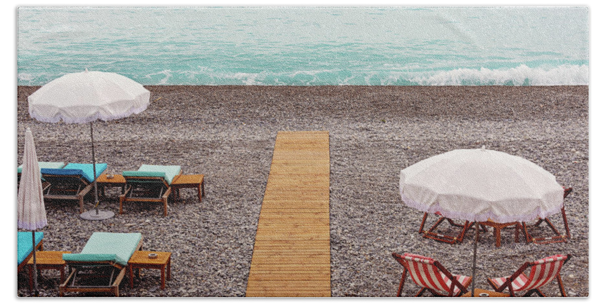 Nice France Photography Beach Towel featuring the photograph Cote d'Azur by Melanie Alexandra Price
