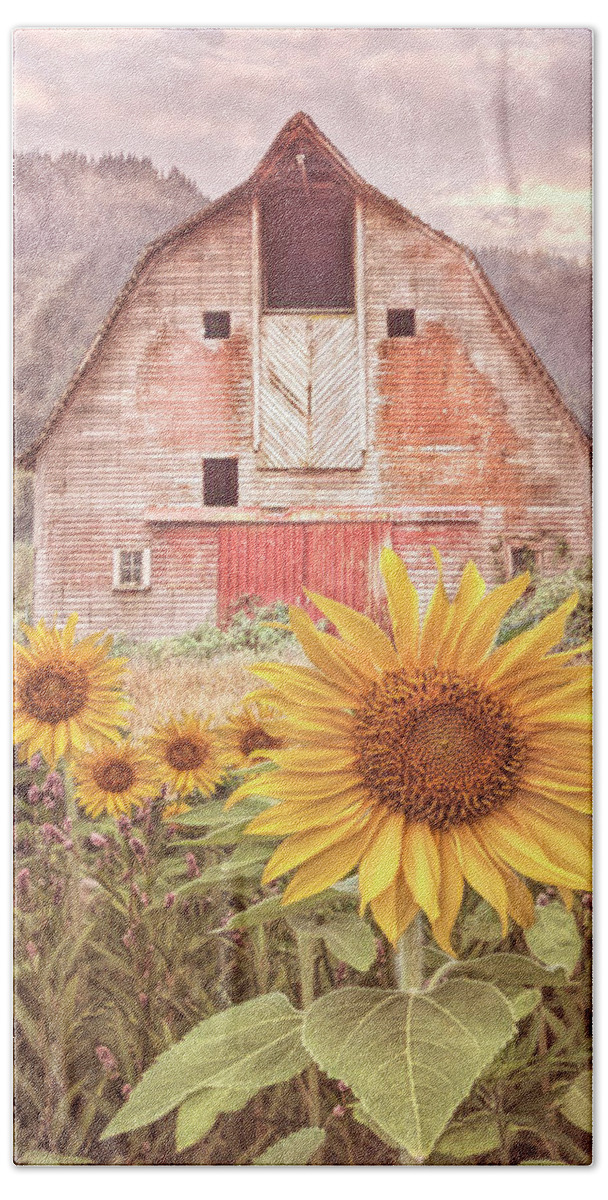 Barns Beach Towel featuring the photograph Country Rustic by Debra and Dave Vanderlaan