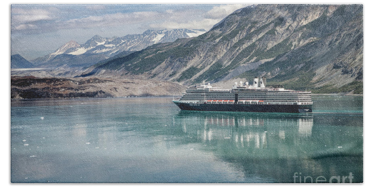 Cruise Ship Beach Sheet featuring the photograph Cruise Ship by Timothy Johnson