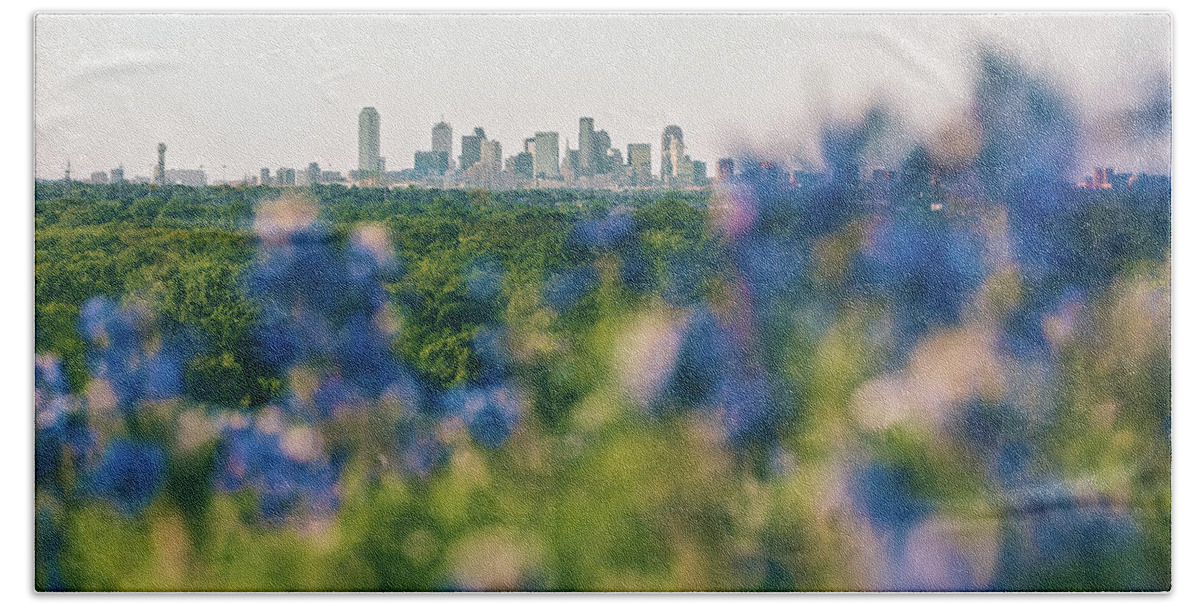 Dallas Beach Towel featuring the photograph Dallas County Bluebonnets by Peter Hull