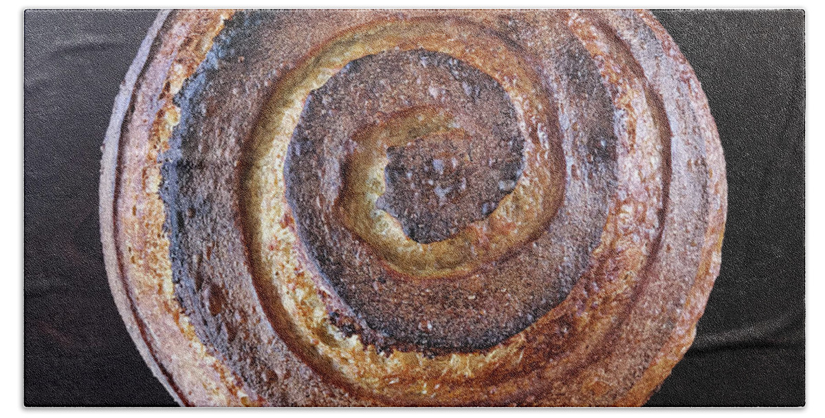 Bread Beach Towel featuring the photograph Dark Crusted Sourdough Spiral by Amy E Fraser