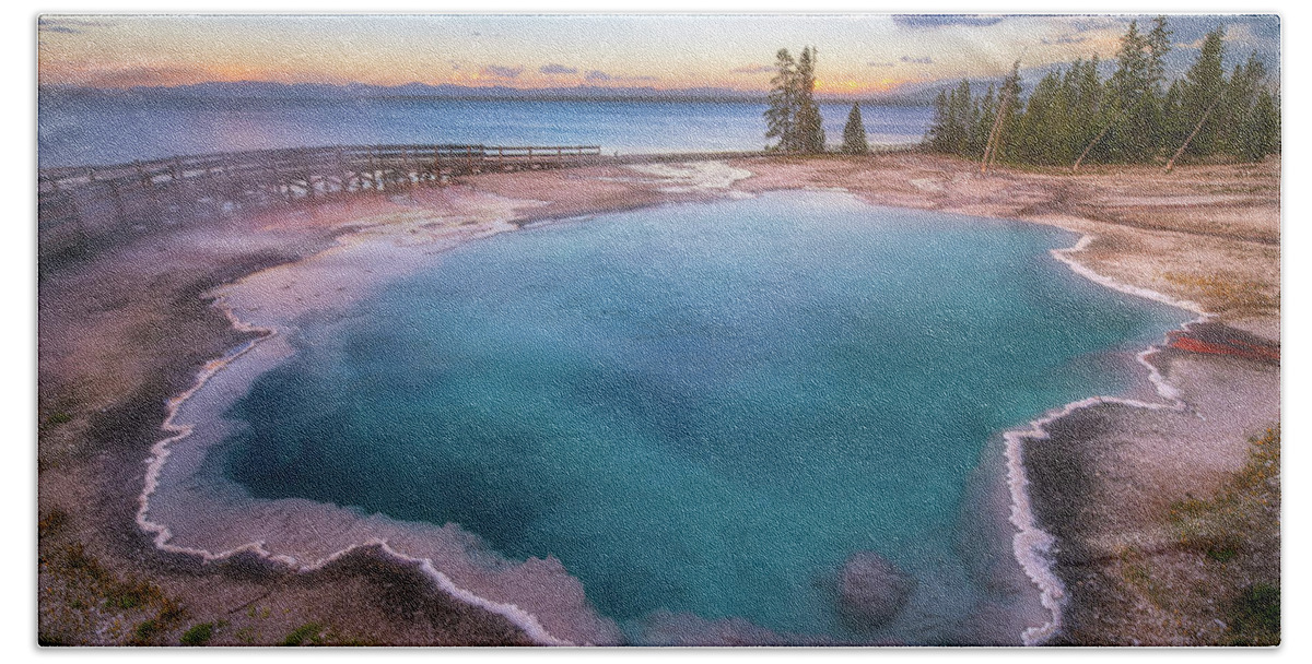 Sunset Beach Towel featuring the photograph Deep Blue by Darren White