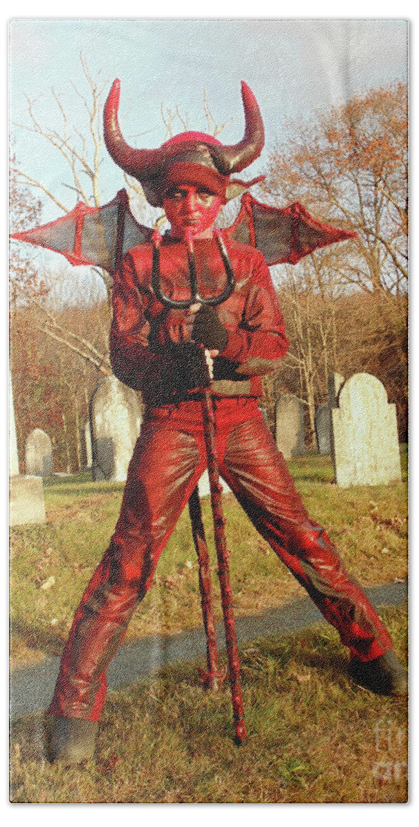 Halloween Beach Towel featuring the photograph Devil Costume 2 by Amy E Fraser
