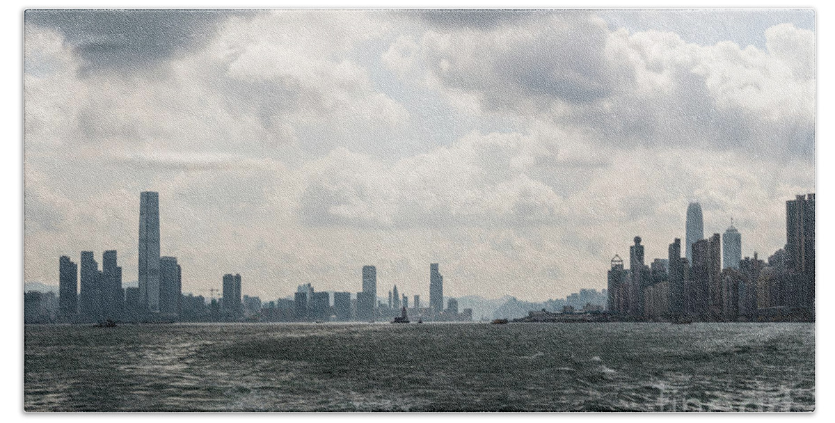 China Beach Towel featuring the photograph Dramatic Hong Kong by Didier Marti
