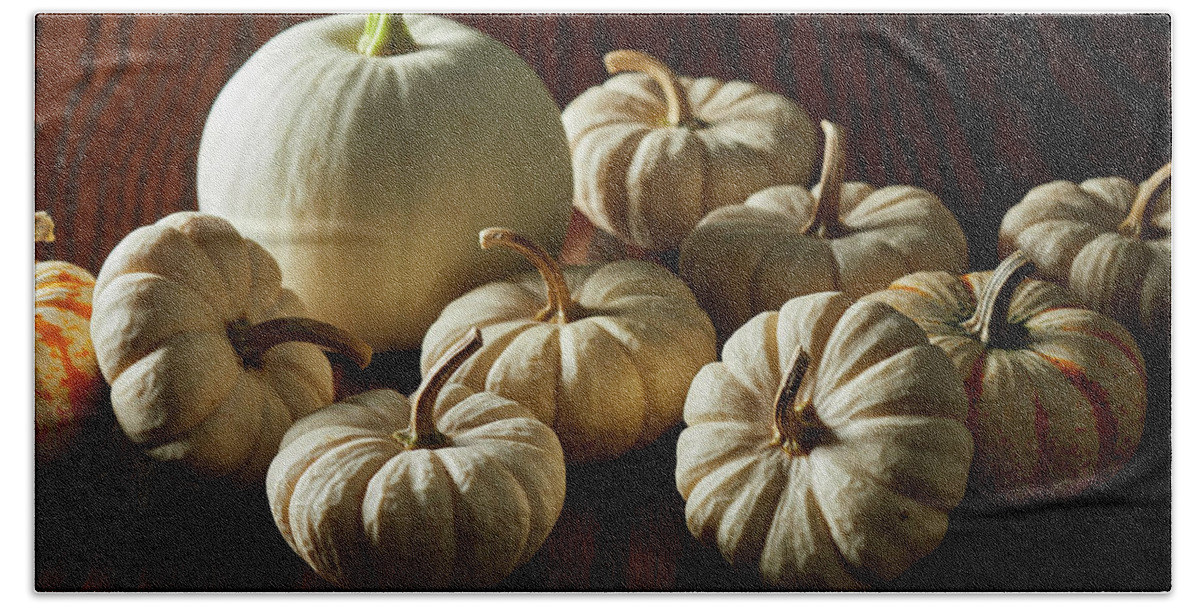 Food Beach Towel featuring the photograph Dramatic Pumpkins #3 by Cuisine at Home