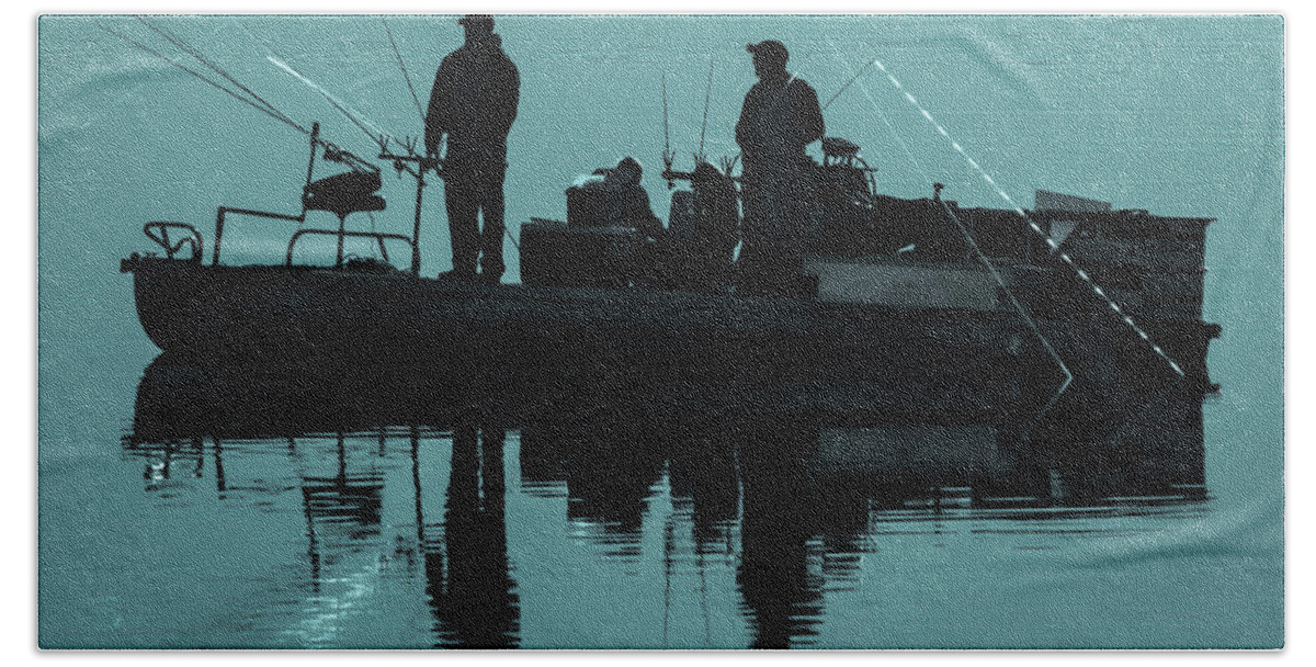 Photograph Beach Towel featuring the photograph Early Morning Fishing by David Wagenblatt